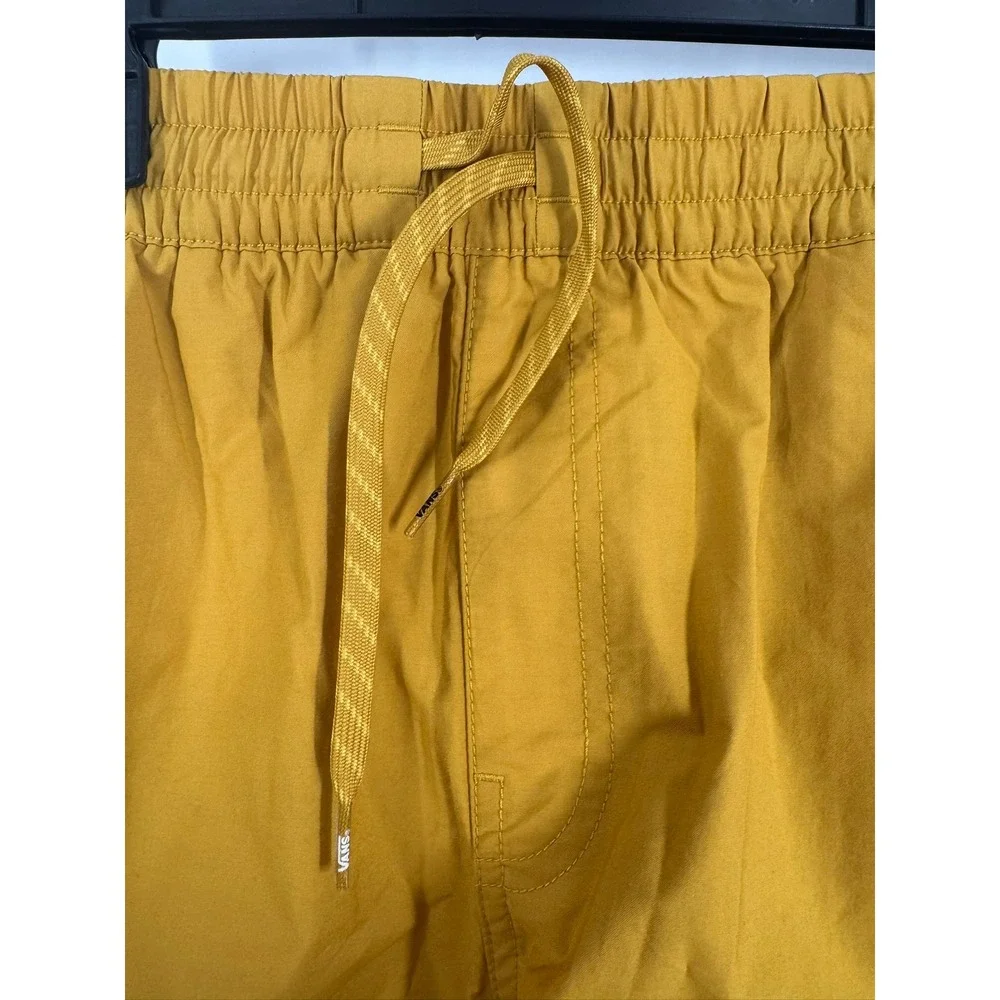 Vans Mens Primary Solid Elastic Boardshorts Yellow Relaxed Fit Size Large NWT